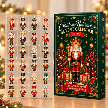 Christmas Nutcracker Advent Calendar 2026, 24 Day Nutcracker Ornament Set, Christmas Countdown Gift, Holiday Tree Decor, Xmas Keepsake