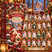 Guinea Pig Christmas Advent Calendar 2026, 24 Days of Tiny Pet Surprises, Cute Cavy Holiday Countdown Gift for Animal Lovers