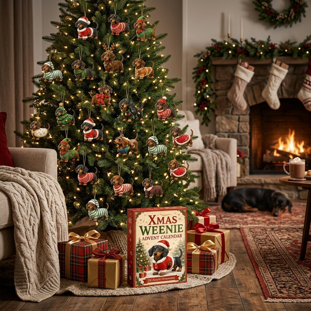 Xmas Weenie Advent Calendar For Dachshund Lovers