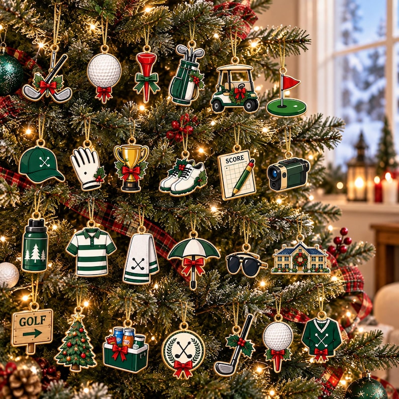 Personalized Golf Advent Calendar: 24-Day Countdown Ornament (2026)
