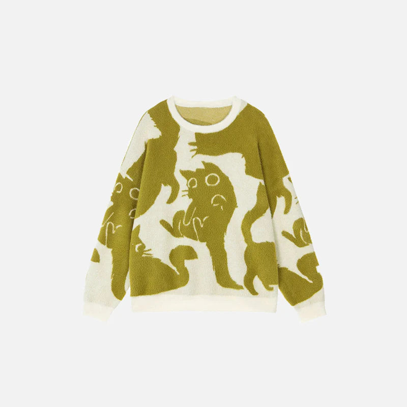 Mystic Cat Silhouettes Sweater