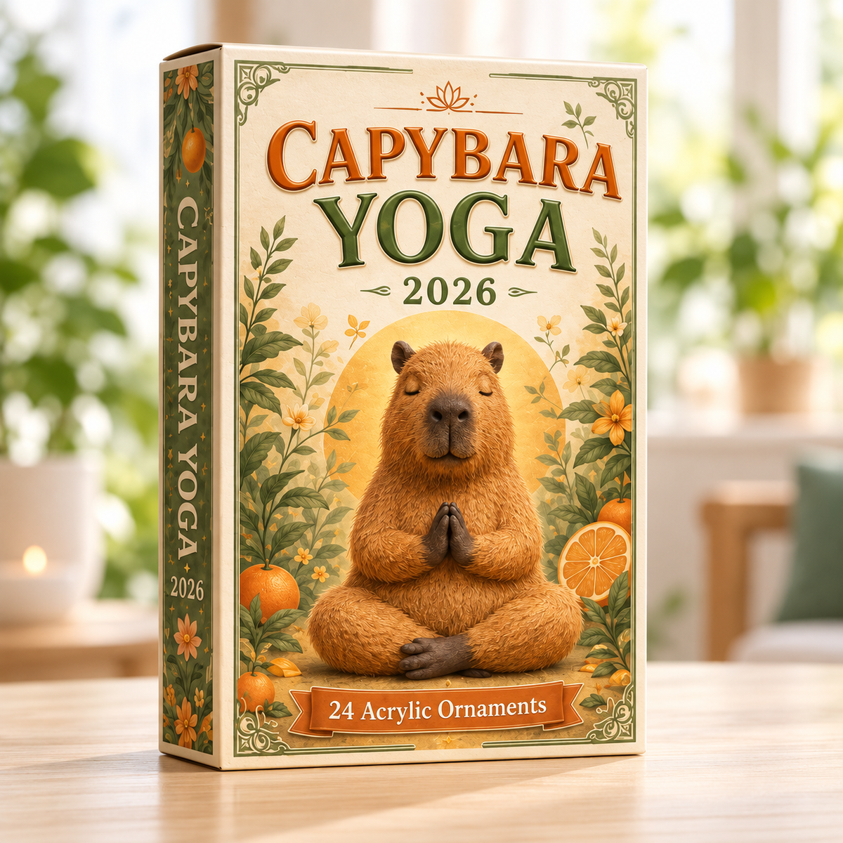 Capybara Yoga Advent Calendar 2026 - 24-Day Festive Countdown, Acrylic Charms Blind Box - Gift For Yoga Lovers