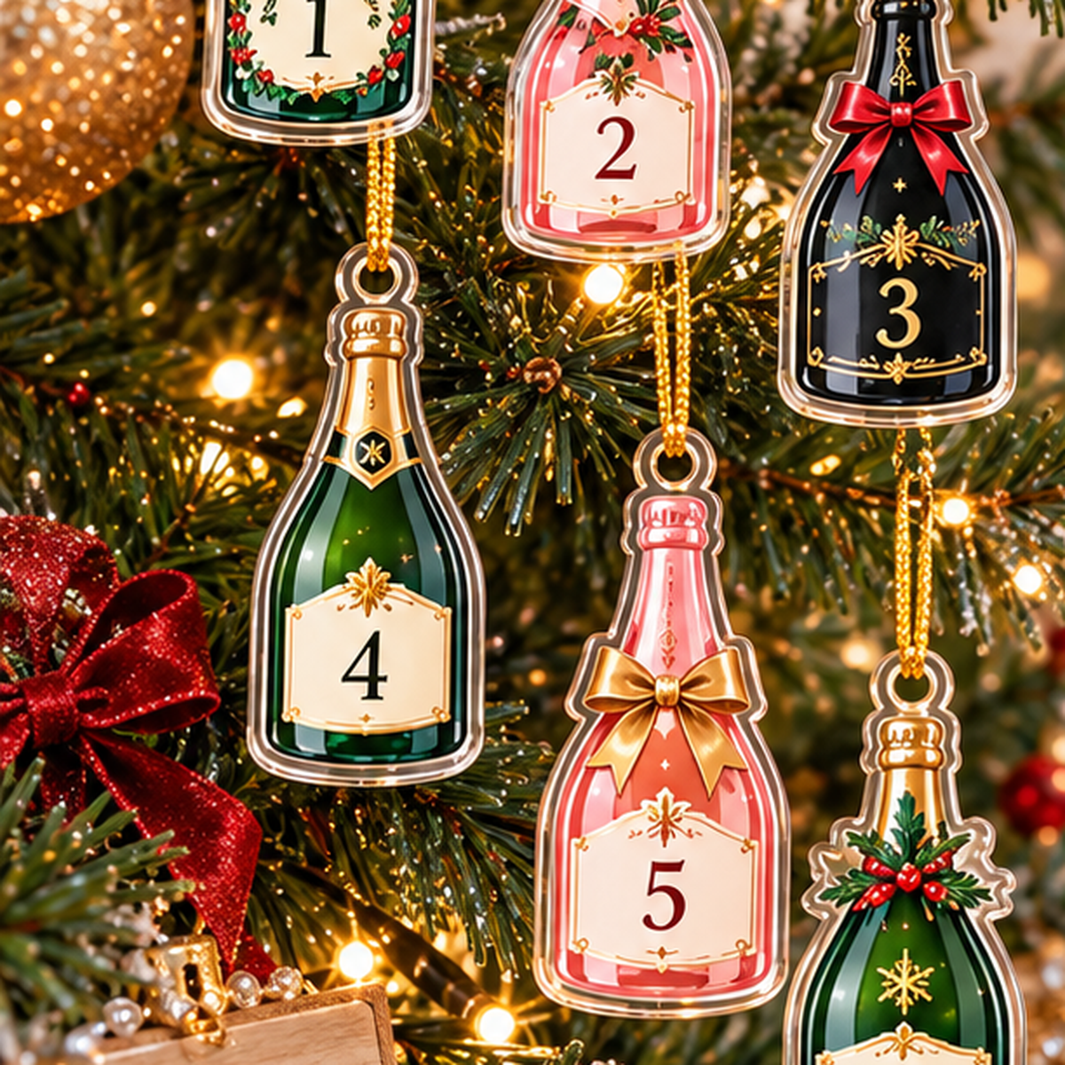 2026 Champagne Advent Calendar, 24 Days of Sparkling Surprises, Holiday Countdown Box, Luxury Wine Gift Set for Celebration