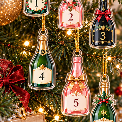 2026 Champagne Advent Calendar, 24 Days of Sparkling Surprises, Holiday Countdown Box, Luxury Wine Gift Set for Celebration
