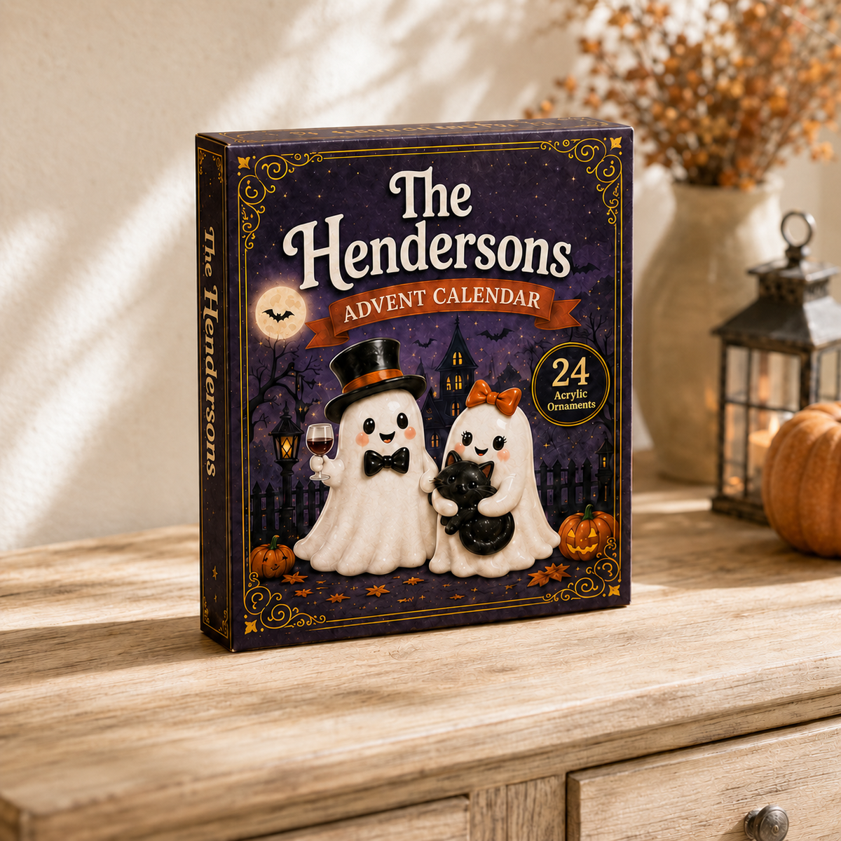 Ghost Family Advent Calendar 2026 - 24-Day Festive Countdown, Acrylic Charms Blind Box - Gift For Halloween Lovers