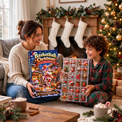 Basketball Advent Calendar 2026, 24 Piece Basketball Ornament Set, Blind Box Advent Calendar, Christmas Countdown Gift for Home Decor