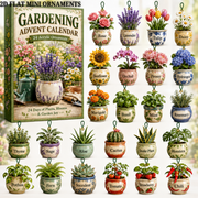 Gardening Plants Advent Calendar 2026 - 24-Day Festive Countdown, Acrylic Charms Blind Box - Gift For Gardening Lovers