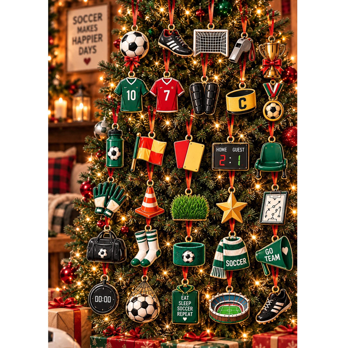 Soccer Advent Calendar, Christmas Blind Box, 24 Day Soccer Countdown, Personalized Name, Football Fan Gift for Kids 2026