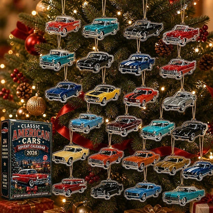 24 Days of Classic American Cars Advent Calendar – 24 Vintage Ride Collectibles for Car Lovers
