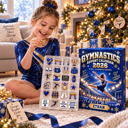 Personalized Gymnastics Advent Calendar: Custom Name 24 Day Blind Box
