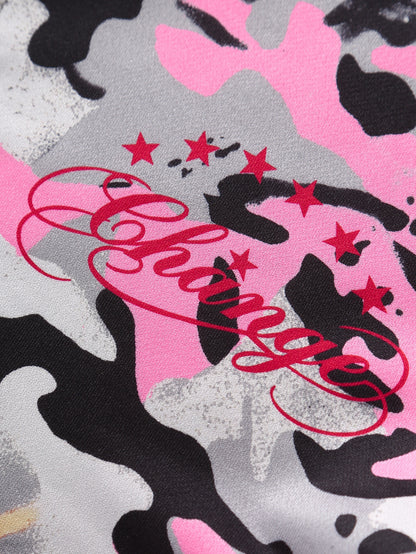 Pink Leopard Camo Zip Hoodie
