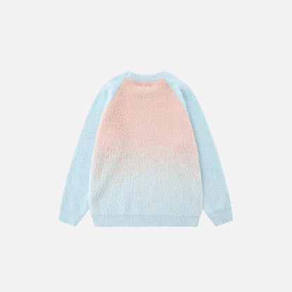 Gradient Ombre Fade Knit Sweater