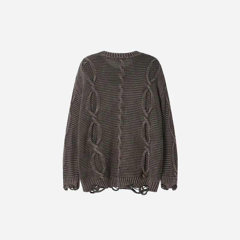 Twisted Cable Knit Sweater