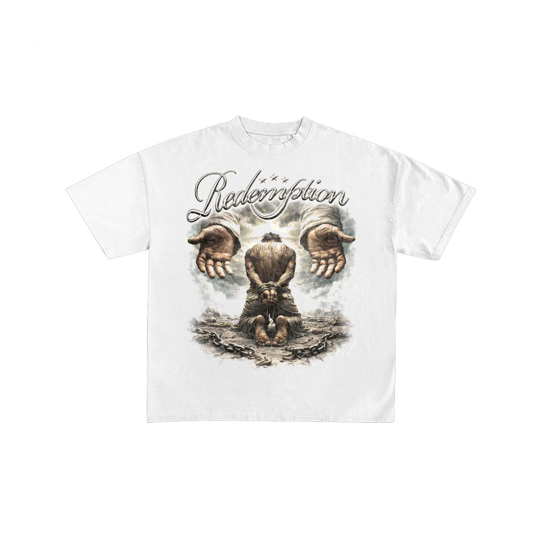 Redemption Forgive Me Christian Oversized Graphic Tee