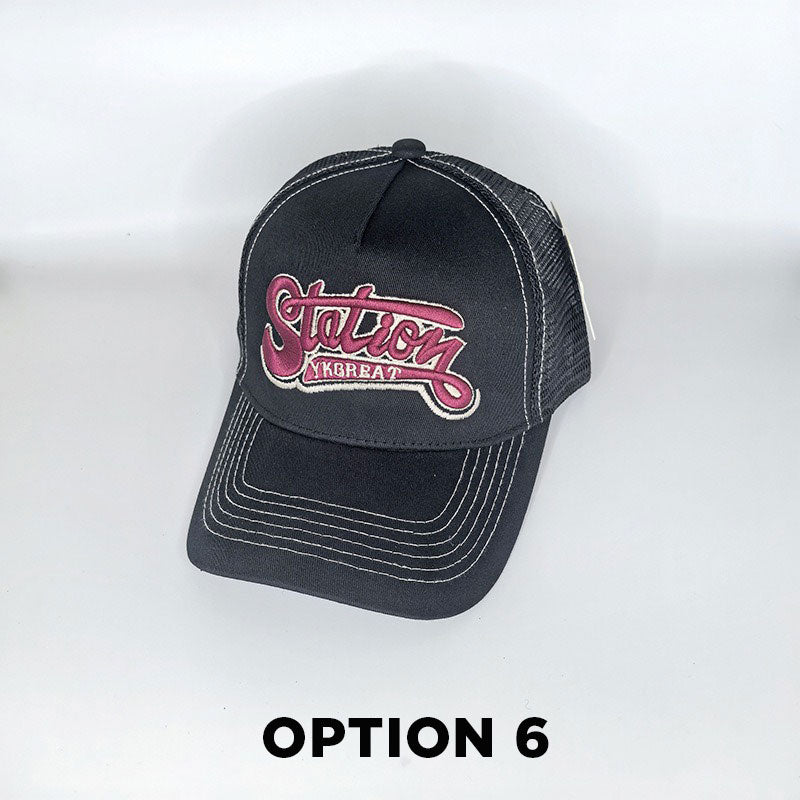Motorcycle Hip-Hop Embroidered Mesh Baseball Cap