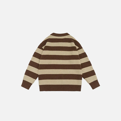 Classic Striped Polo Sweater