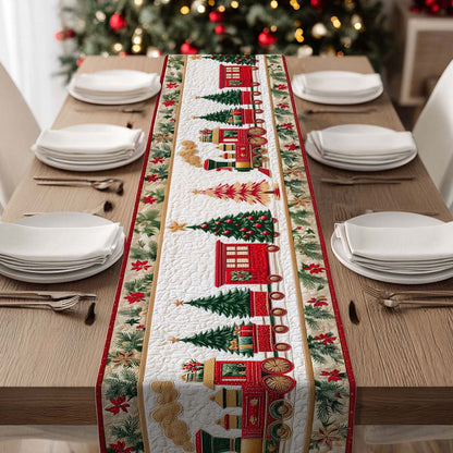Train Christmas Quilted Table Runner QFTD5081101