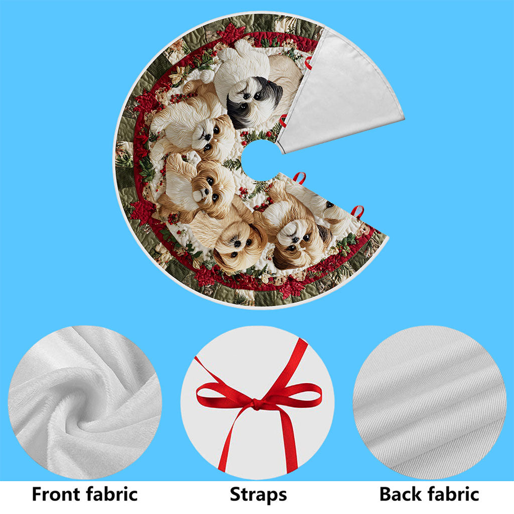 Shih Tzu Christmas Tree skirt UKPY5051102