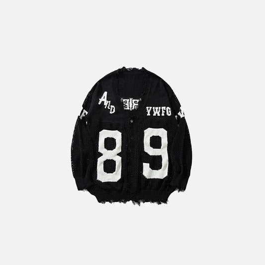 Retro Sports Mesh Jersey 89 Sweater