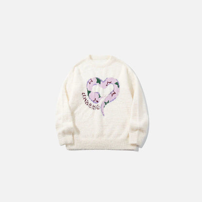 Heart Serpent Knit Sweater