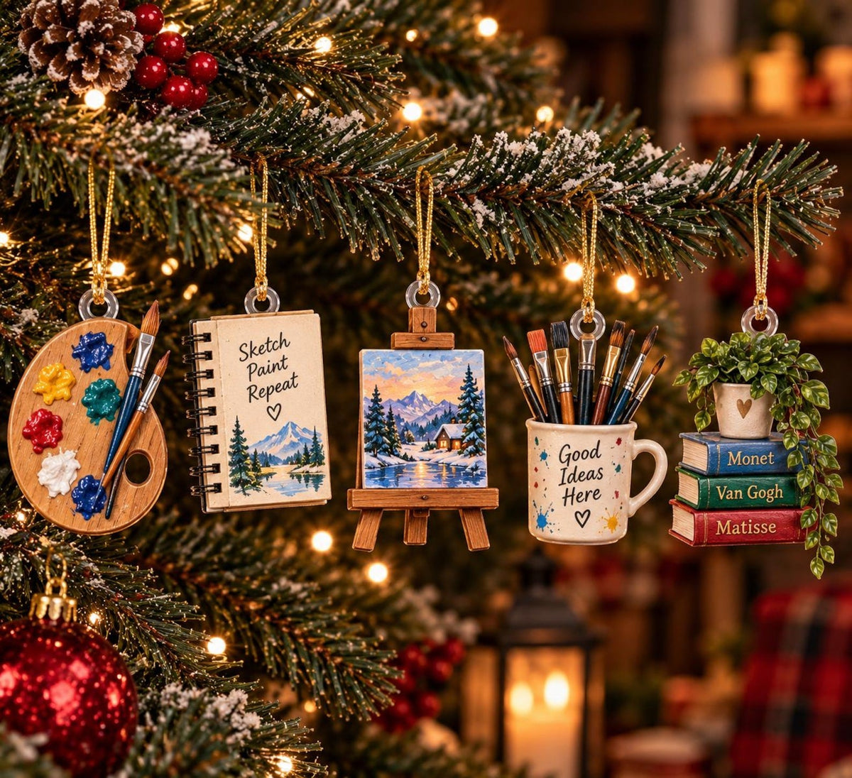 Personalized Painting Advent Calendar, Artist Christmas Countdown Box, Custom Name Art Lover Gift, 24 Days Creative Holiday Calendar
