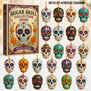Sugar Skull Collection Advent Calendar 2026 - 24-Day Festive Countdown, Acrylic Charms Blind Box - Gift For Family & Friends