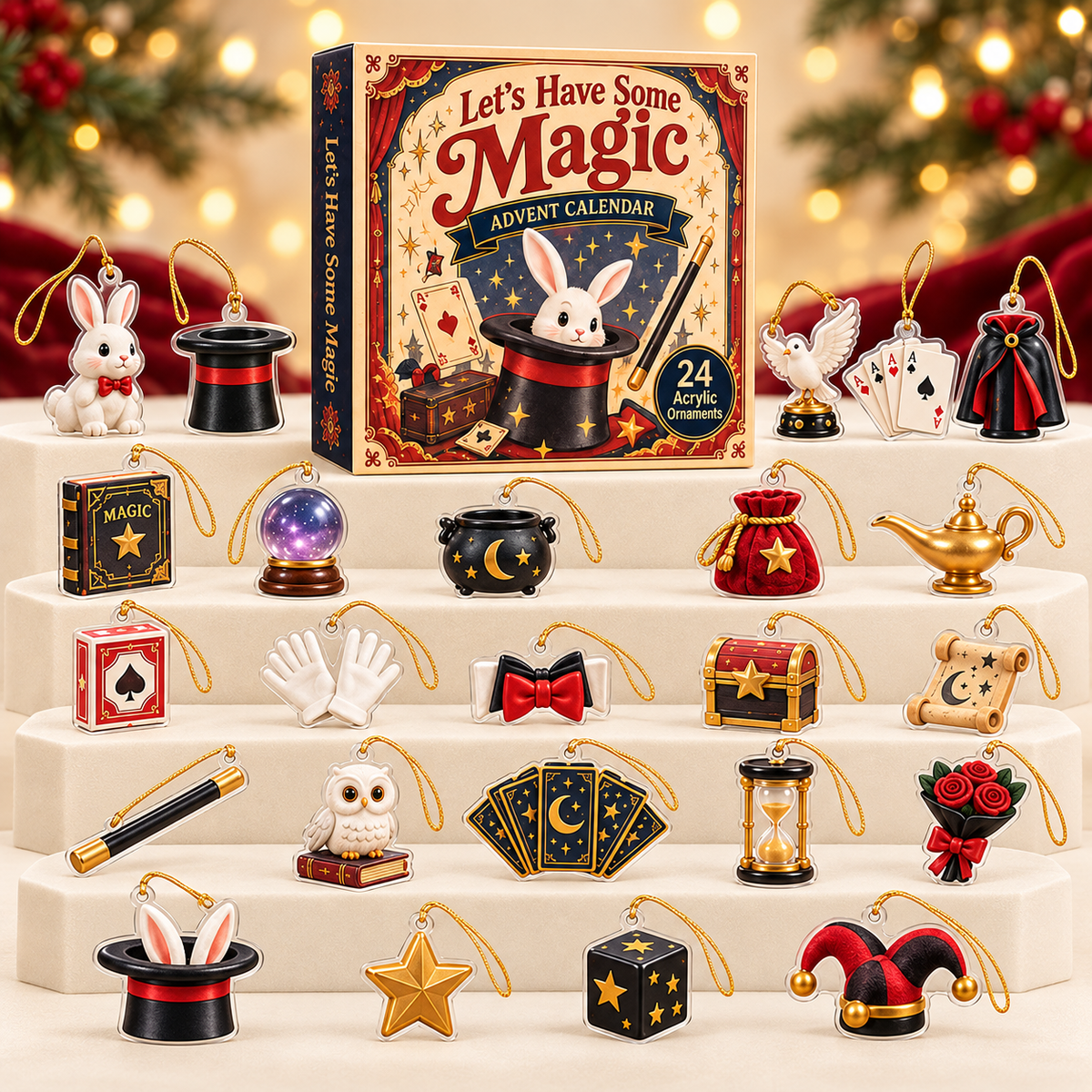Magic Collection Advent Calendar 2026 - 24-Day Festive Countdown, Acrylic Charms Blind Box - Gift For Magic Lovers