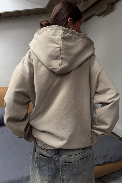 Vintage Street Style Zip Up Hoodie