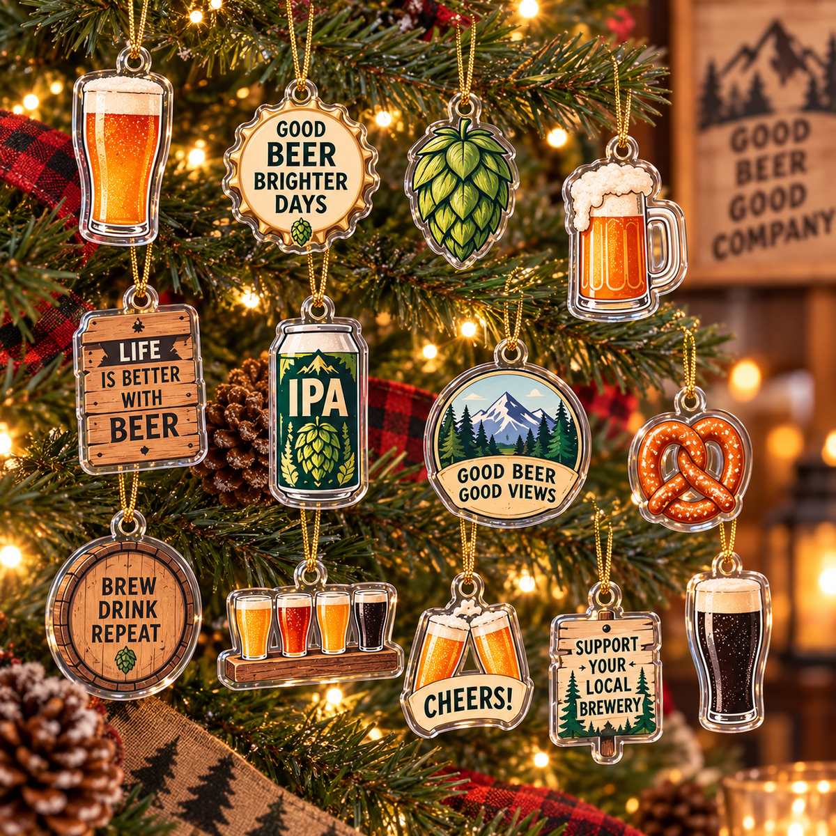 Craft Beer Advent Calendar 2026, 24 Day Christmas Countdown, Beer Lover Ornaments, Brewery Holiday Gift, Beer Gift for Men, Christmas Decor