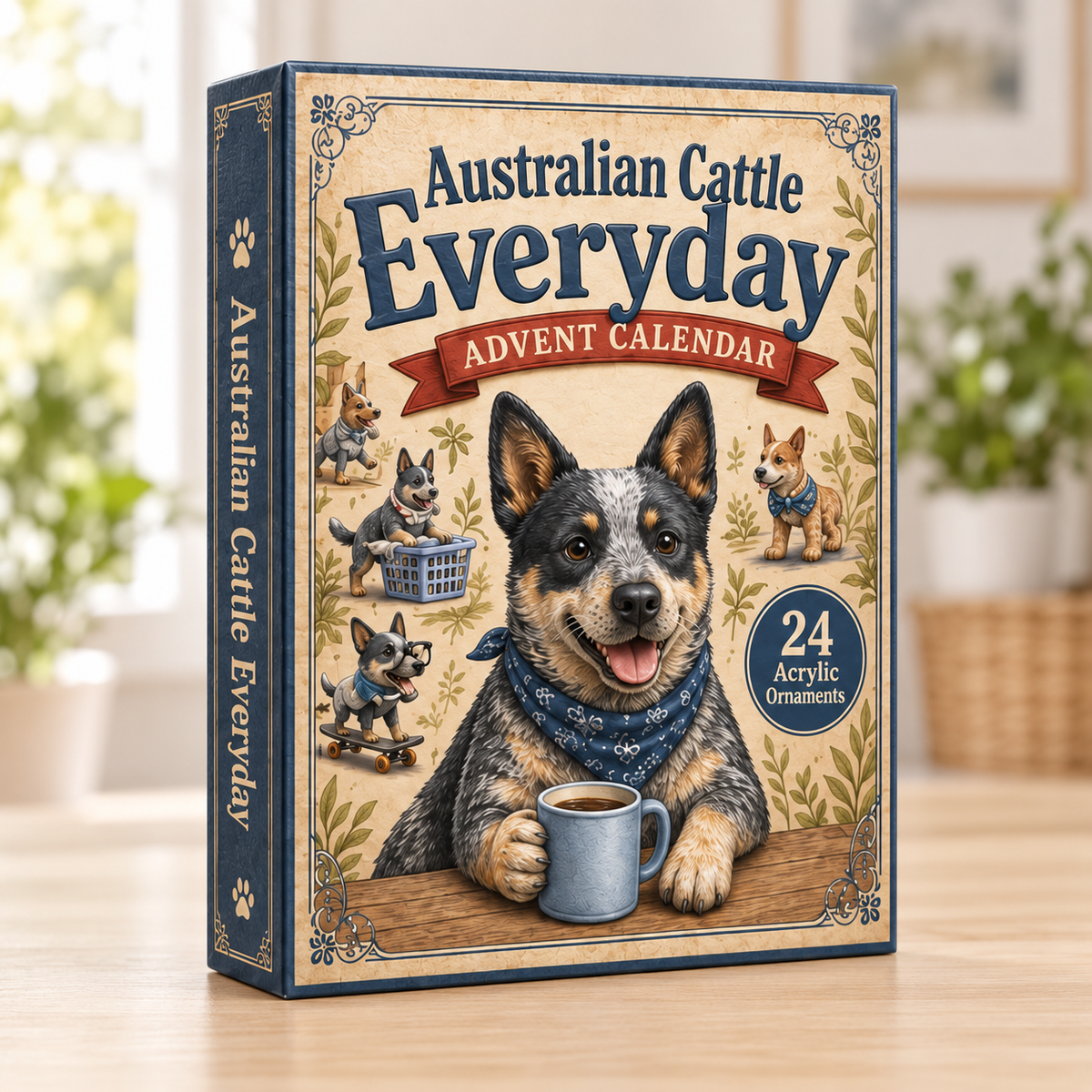 Everyday Cattle Dog Advent Calendar 2026 - 24-Day Festive Countdown, Acrylic Charms Blind Box - Gift For Dog Lovers