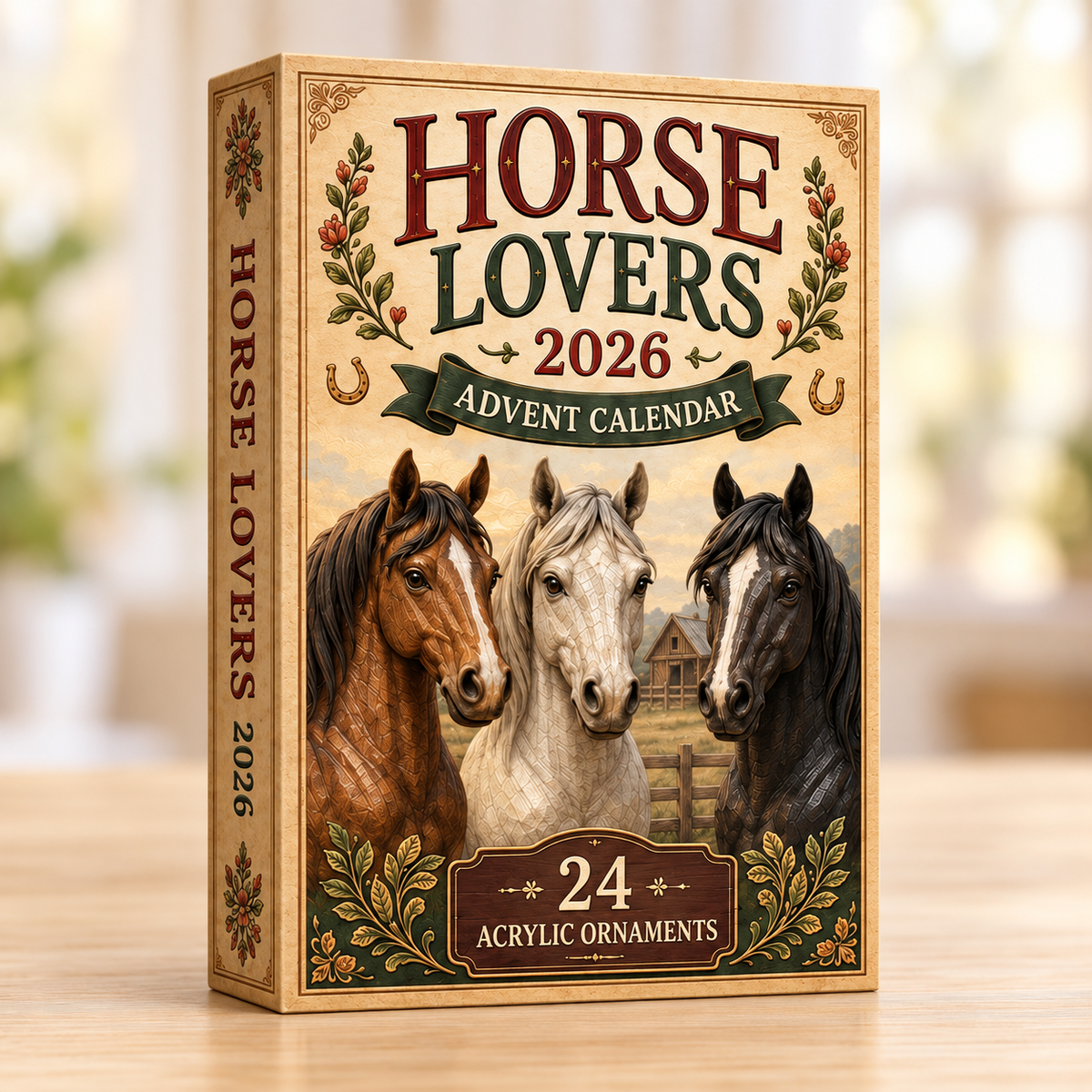 Horse Lovers Advent Calendar 2026 - 24-Day Festive Countdown, Acrylic Charms Blind Box - Gift For Horse Lovers