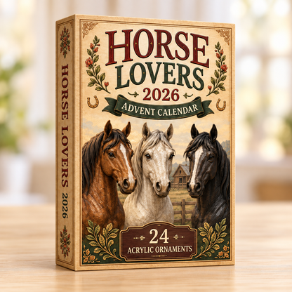 Horse Lovers Advent Calendar 2026 - 24-Day Festive Countdown, Acrylic Charms Blind Box - Gift For Horse Lovers