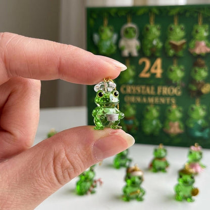 Frog 2D Advent Calendar 2026, 24 Crystal Frog Ornaments, Cute Christmas Countdown, Frog Lover Gift, Xmas Tree Decorations Amelia