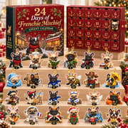 24 Days of Frenchie Mischief - 2026 Advent Calendar Blind Box of 24 Ornaments
