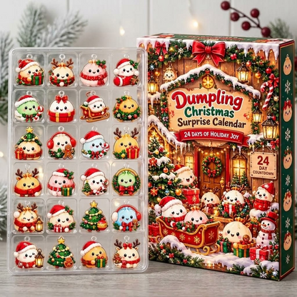 Dumpling Advent Calendar 2026, 24 Days Christmas Countdown, Cute Dumpling Ornament Set