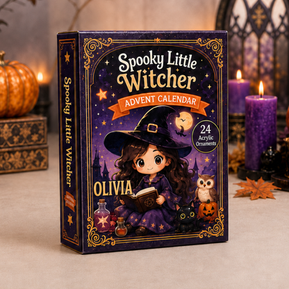 Spooky Little Witcher Advent Calendar 2026 - 24-Day Festive Countdown, Acrylic Charms Blind Box - Gift For Cute Collectors