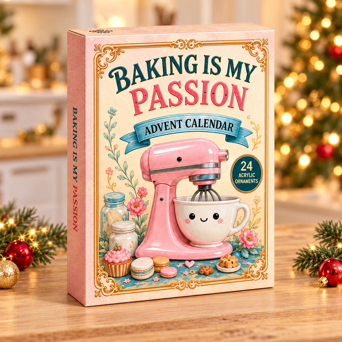Baking Time Advent Calendar 2026 - 24-Day Festive Countdown, Acrylic Charms Blind Box - Gift For Bakers