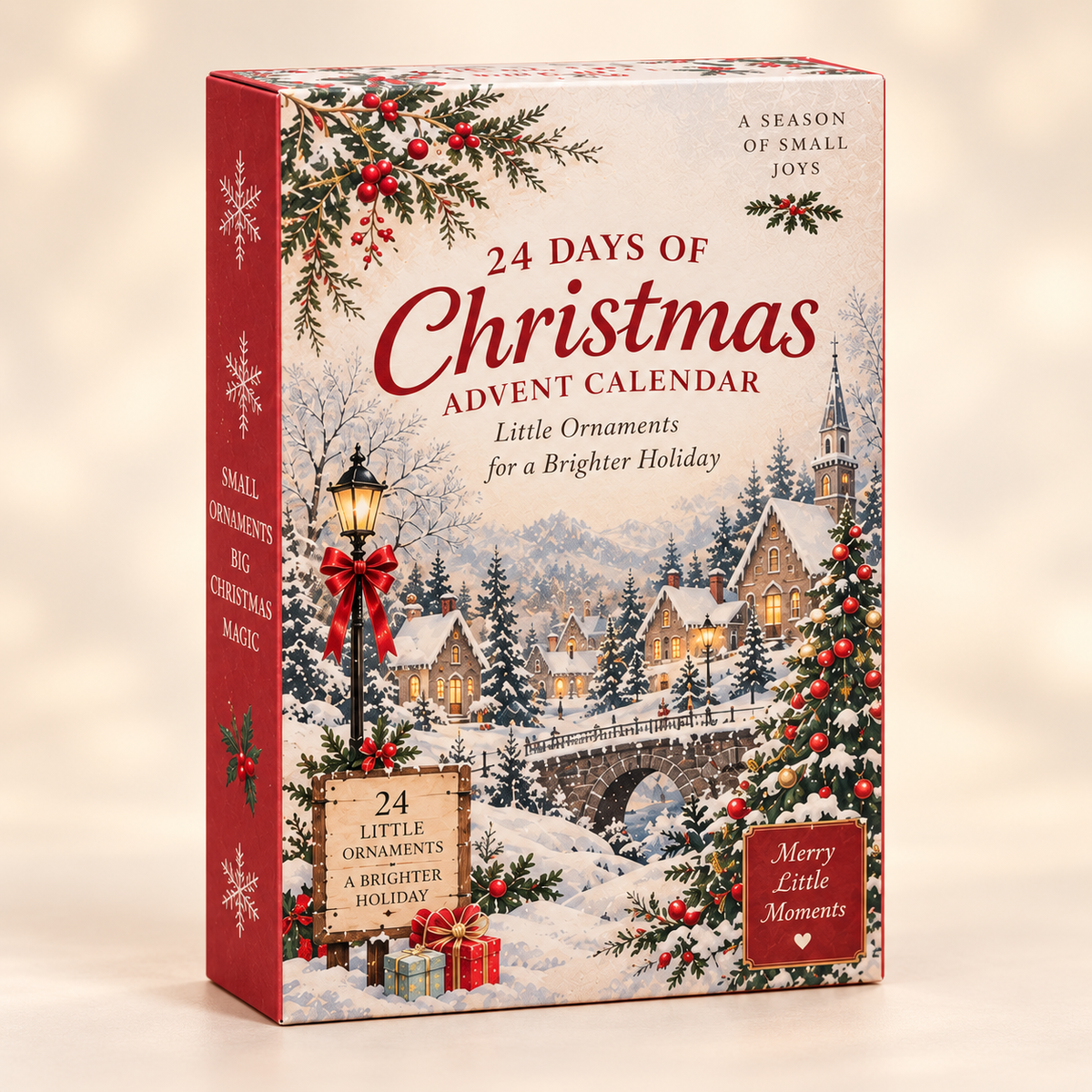 2026 Christmas Advent Calendar with 24 Mini Ornaments, 24 Days of Christmas Countdown Calendar, Festive Holiday Keepsake Decorations, Christmas Gift for Kids, Families & Ornament Lovers