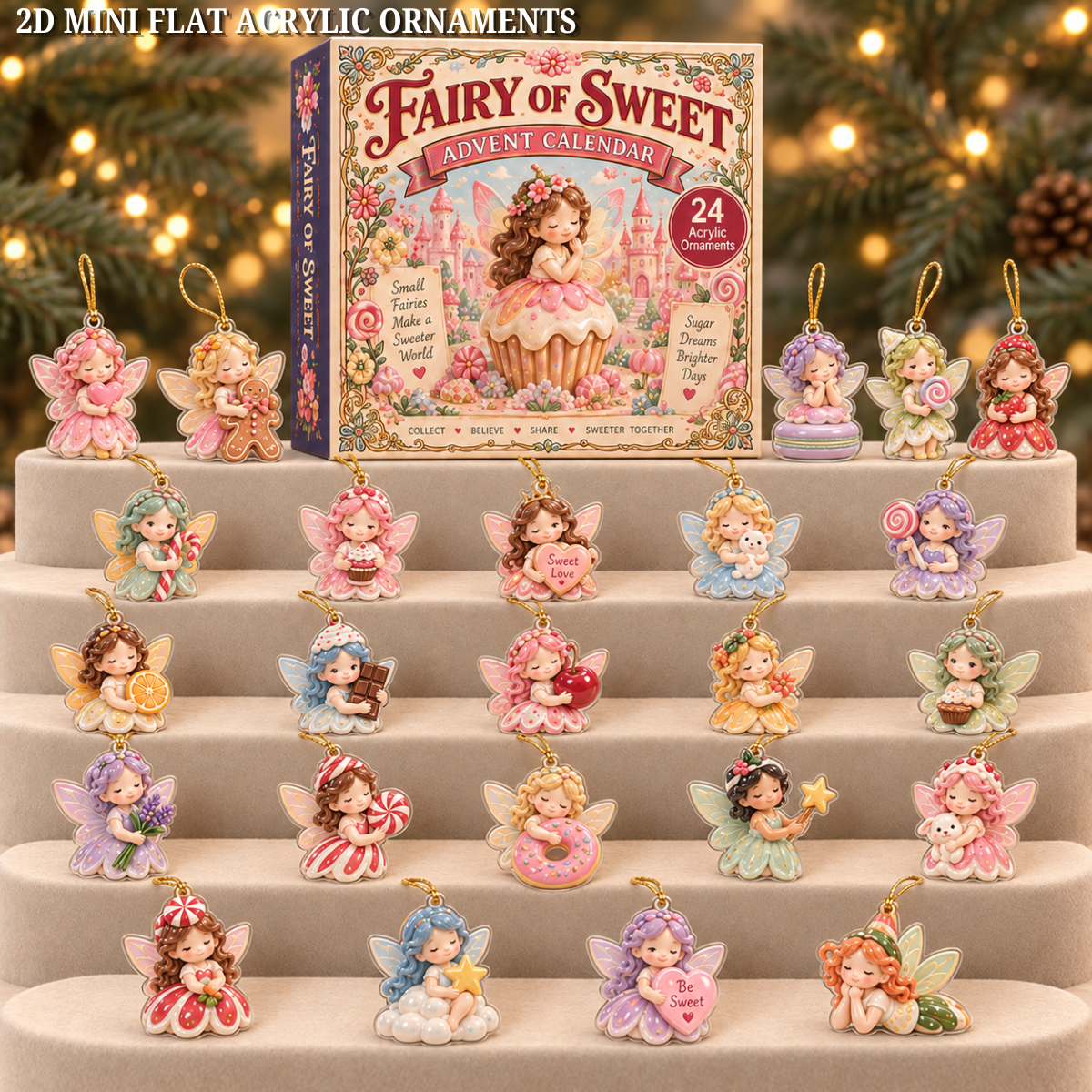 Fairy Of Sweet Advent Calendar 2026 - 24-Day Festive Countdown, Acrylic Charms Blind Box - Gift For Fairies Lovers