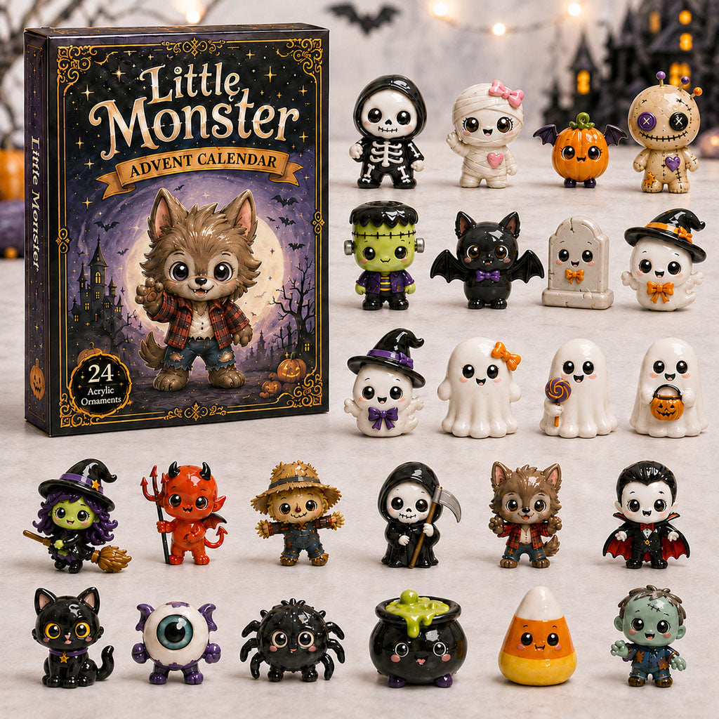 Little Monster Advent Calendar 2026 - 24-Day Festive Countdown, Acrylic Charms Blind Box - Gift For Cute Collectors