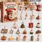 Christmas Baking Advent Calendar 2026 - 24-Day Festive Countdown, Acrylic Charms Blind Box - Gift For Baking Lovers