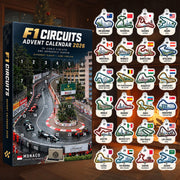 2026 Racing Circuits Advent Calendar, 24 Track Acrylic Ornaments, Motorsport Christmas Countdown, Racing Fan Gift
