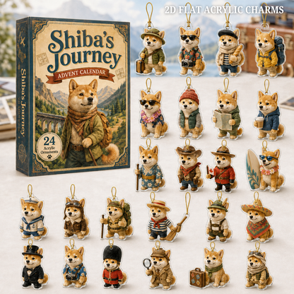 Shiba Journey Advent Calendar 2026 - 24-Day Festive Countdown, Acrylic Charms Blind Box - Gift For Shiba Lovers
