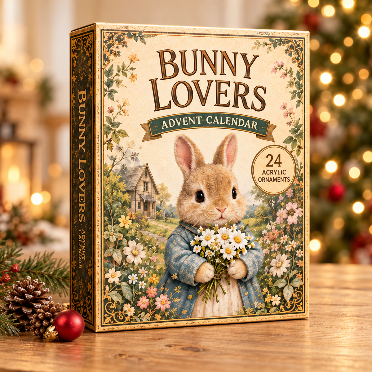Bunny Lovers Advent Calendar 2026 - 24-Day Festive Countdown, Acrylic Charms Blind Box - Gift For Farm Lovers