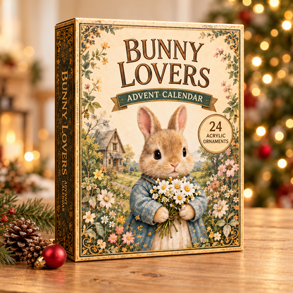 Bunny Lovers Advent Calendar 2026 - 24-Day Festive Countdown, Acrylic Charms Blind Box - Gift For Farm Lovers