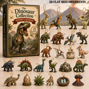 Wild Dinosaur World Advent Calendar 2026 - 24-Day Festive Countdown, Acrylic Charms Blind Box - Gift For Dinosaur Lovers