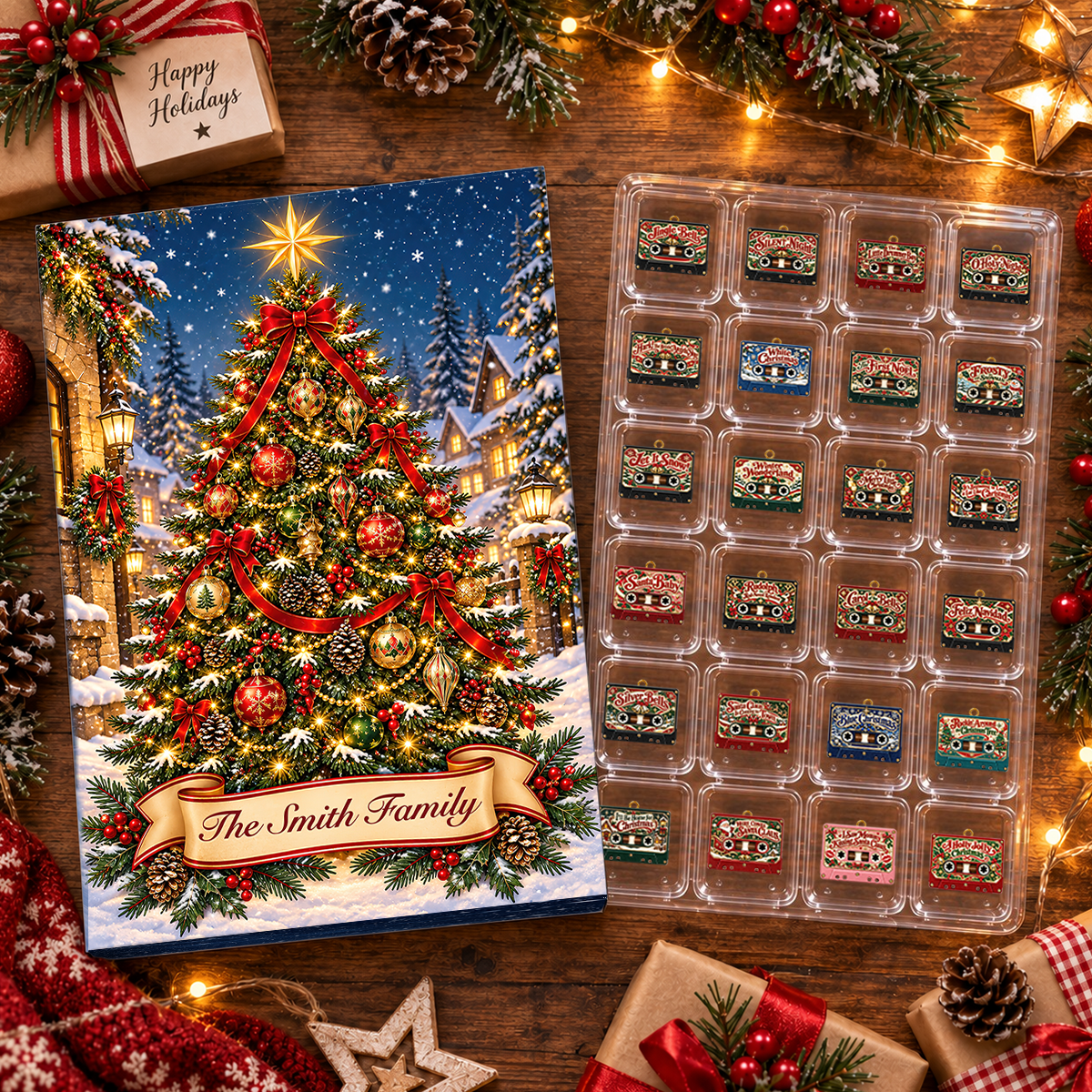 Christmas Songs Advent Calendar 2026 - 24 Day Spirits Countdown, Acrylic Charms Blind Box - Gift For Family