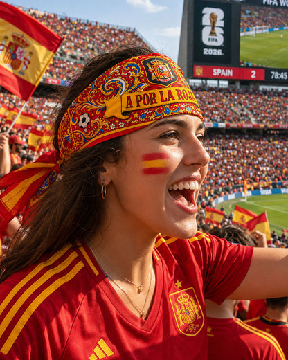 Spain World Cup Fans Silk Scarf Bandana