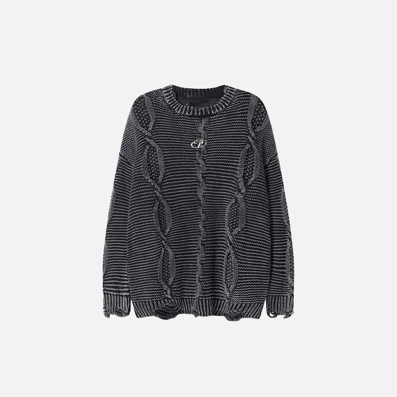 Twisted Cable Knit Sweater