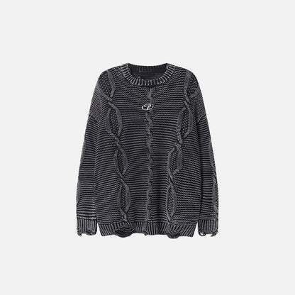 Twisted Cable Knit Sweater